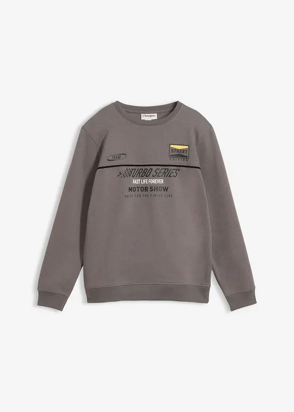 Sweat-shirt doux en coton m&eacute;lang&eacute;, bonprix