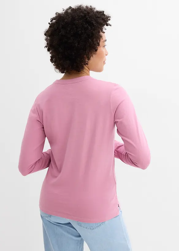 H&uuml;ftlanges Henleyshirt, bonprix