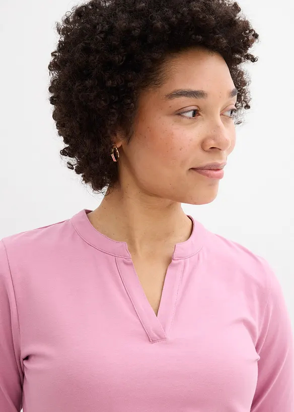 H&uuml;ftlanges Henleyshirt, bonprix