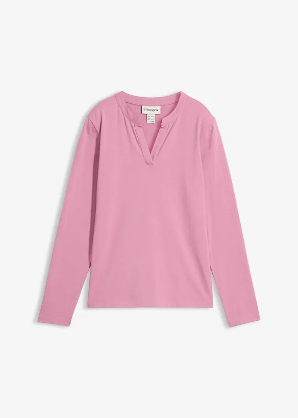 H&uuml;ftlanges Henleyshirt, bonprix