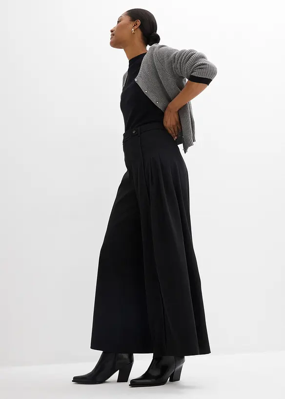 Pantalon large &agrave; taille &eacute;lastiqu&eacute;e, bonprix