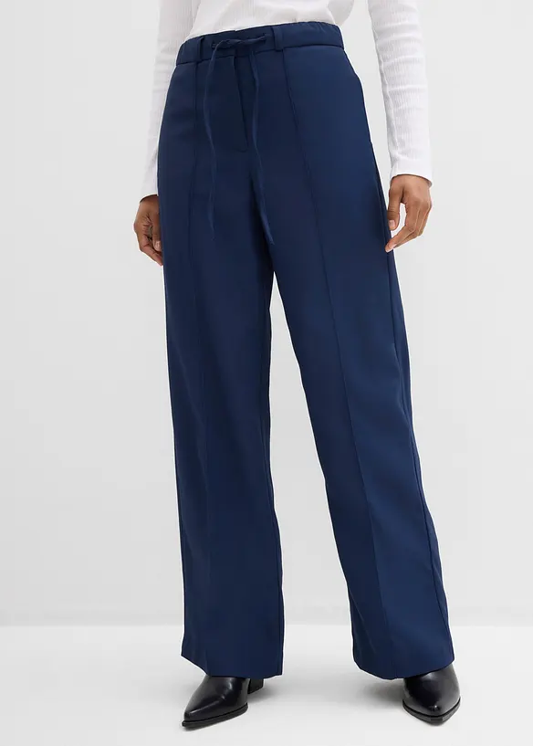 Pantalon droit &agrave; taille &eacute;lastiqu&eacute;e, bonprix
