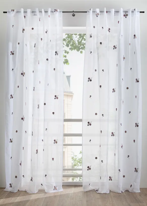 Gardine mit Stickerei (1er Pack), bonprix