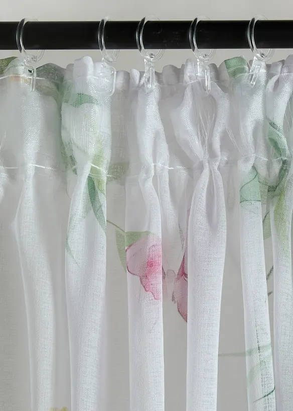 Gardine mit floralem Druck (1er Pack), bonprix