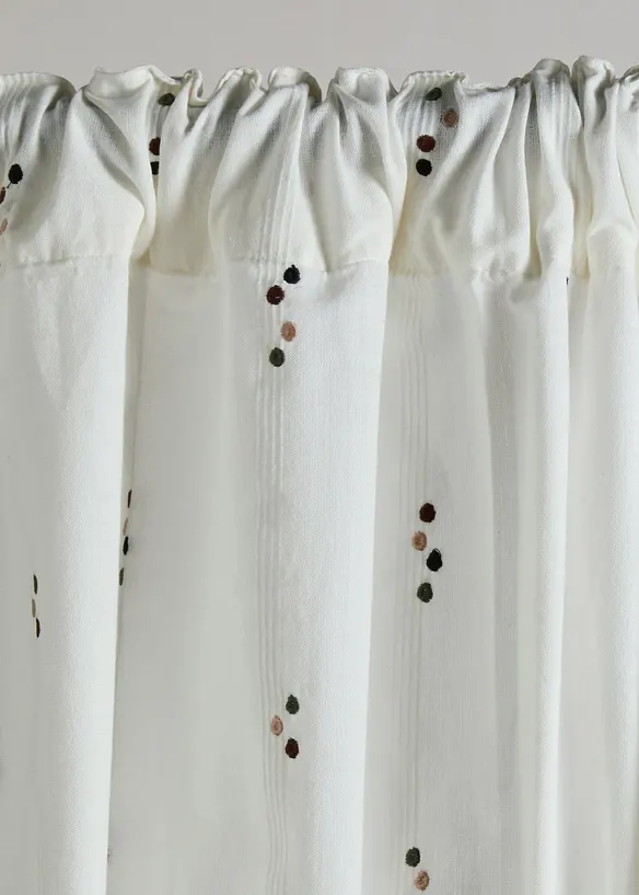 Rideau en coton &agrave; pois (1&nbsp;pce), bonprix