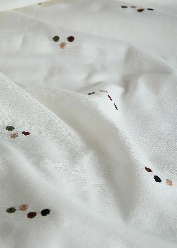 Rideau en coton &agrave; pois (1&nbsp;pce), bonprix