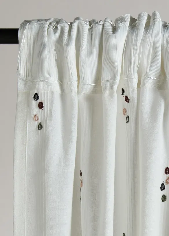 Rideau en coton &agrave; pois (1&nbsp;pce), bonprix