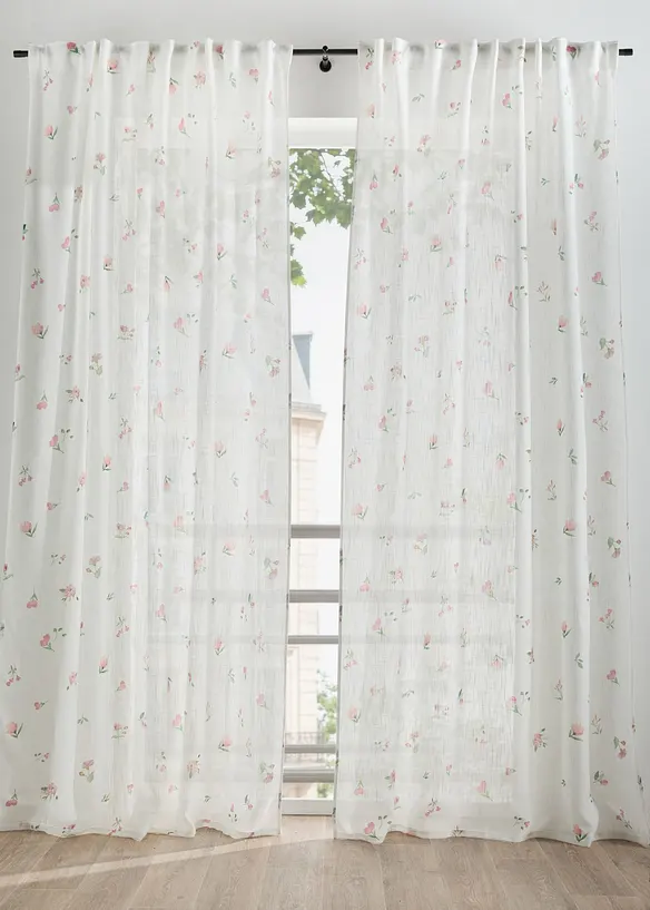 Voilage &agrave; imprim&eacute; floral (1 pce), bonprix