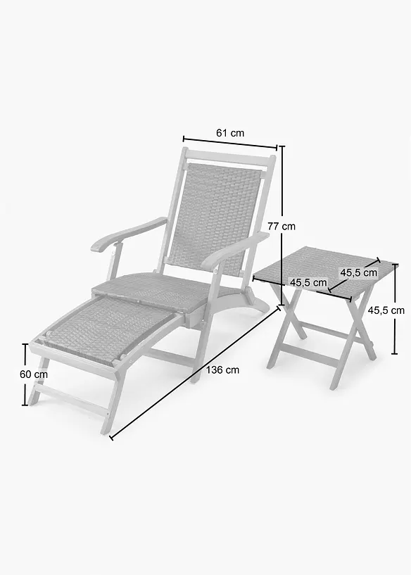 Gartenm&ouml;bel Set (2-tlg. Set), bonprix
