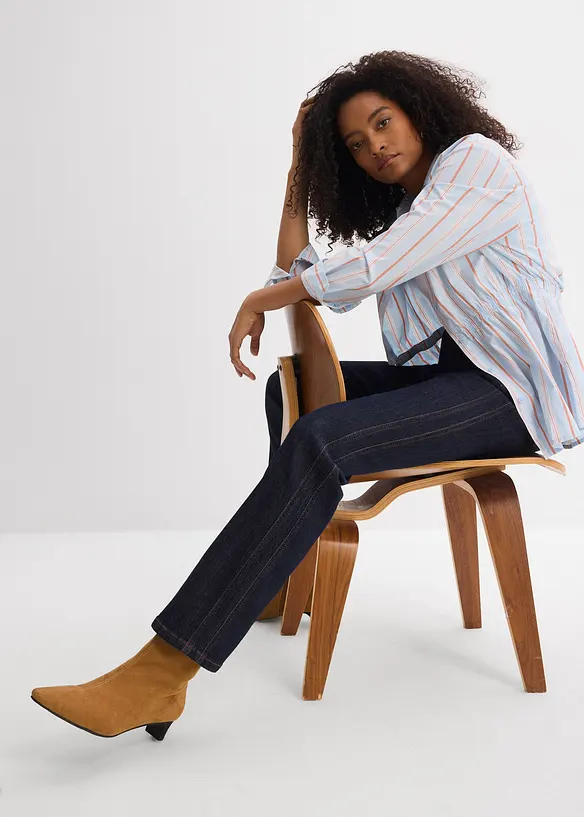 Jean droit taille haute, bonprix