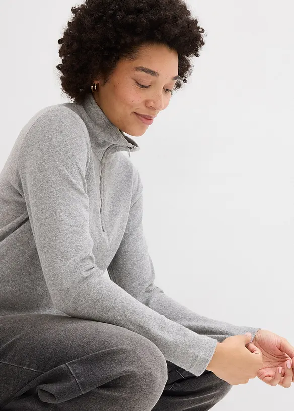 Frottee-Langarmshirt, bonprix