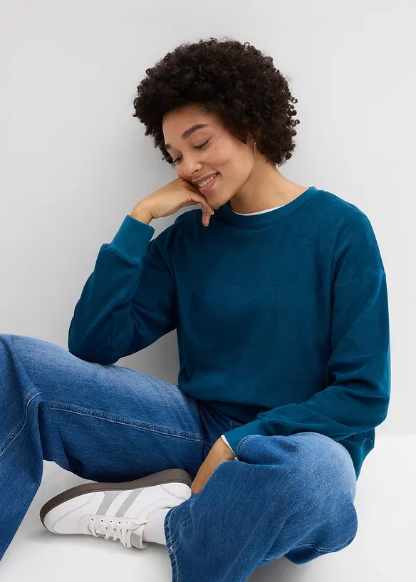 Frottee-Langarmshirt, bonprix