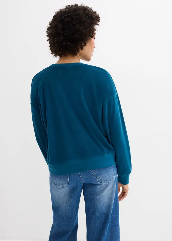 Frottee-Langarmshirt, bonprix