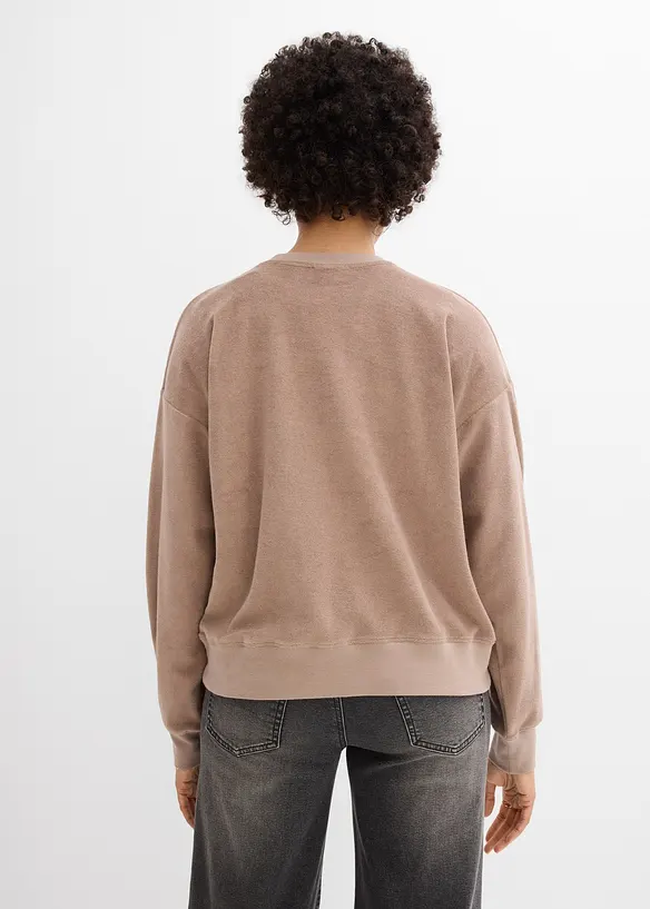 Frottee-Langarmshirt, bonprix