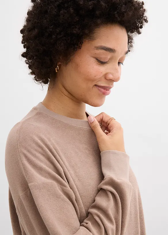 Frottee-Langarmshirt, bonprix