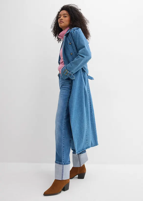 Jean large et droit, taille haute, bonprix