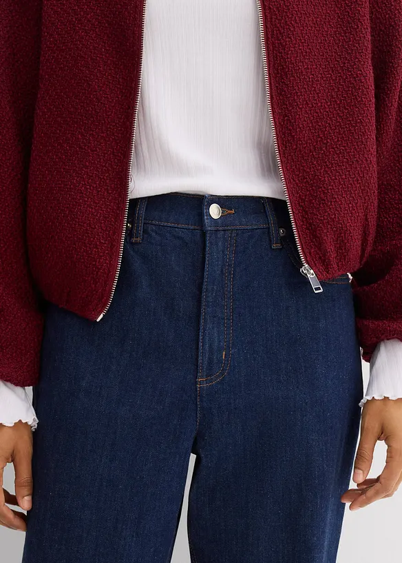 Jean large et droit, taille haute, bonprix