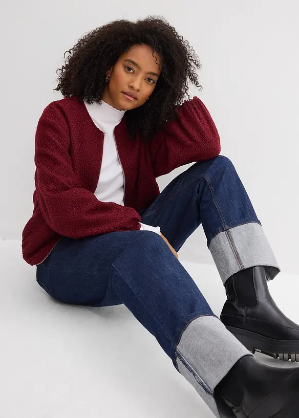 Jean large et droit, taille haute, bonprix