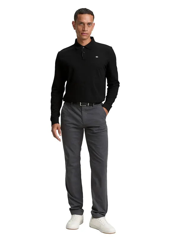 Tom Tailor Langarm-Poloshirt, Tom Tailor