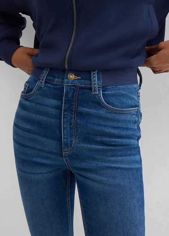 Jean skinny &agrave; taille haute et &eacute;lastiqu&eacute;e, bonprix