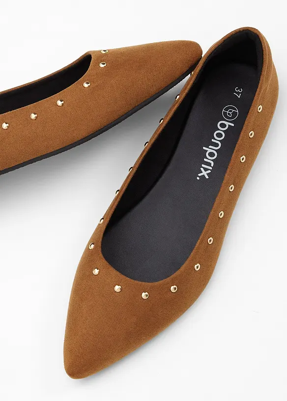 Ballerines &agrave; rivets, bonprix