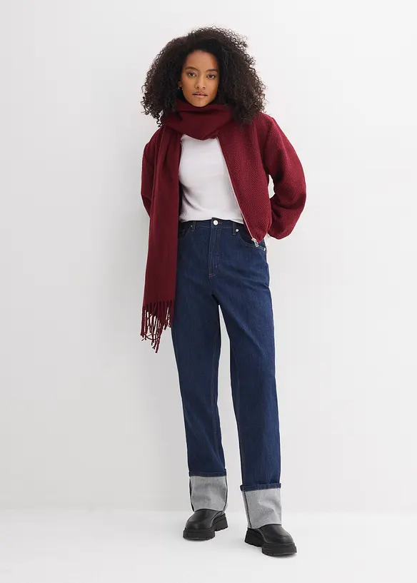 Jean large et droit, taille haute, bonprix