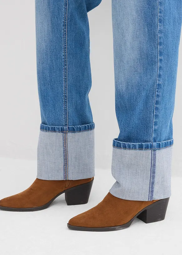 Jean large et droit, taille haute, bonprix