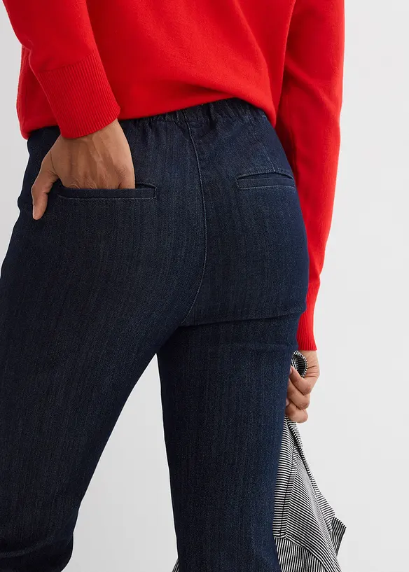 Jean slim taille haute, cropped, bonprix