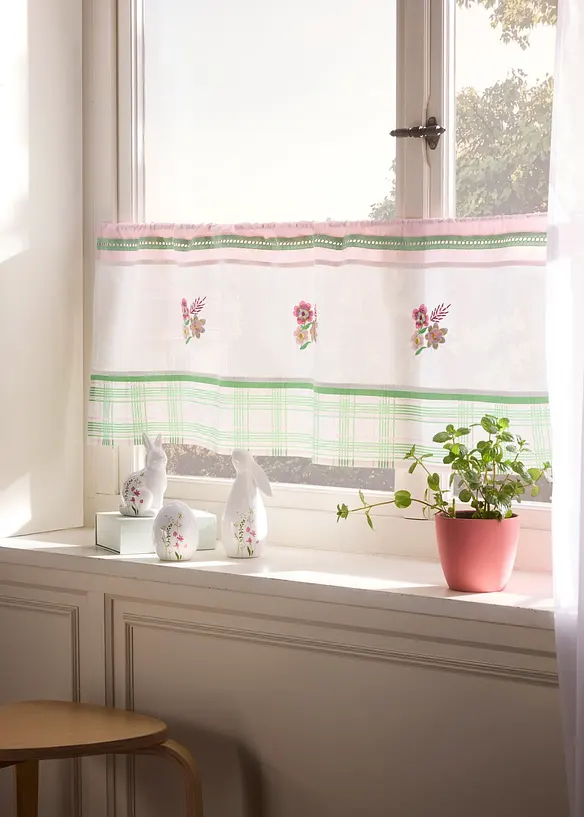 Deko-Figuren Hasen und Ei mit Blumen Dekor (3-tlg. Set), bonprix