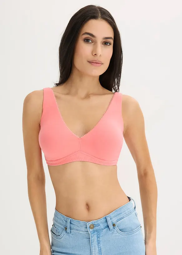 Bralette ohne B&uuml;gel mit ​Baumwolle (2er Pack), bonprix