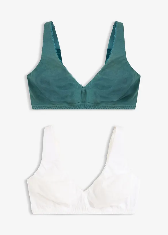 Bralette ohne B&uuml;gel mit ​Baumwolle (2er Pack), bonprix