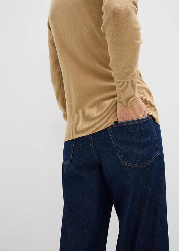 Pull col roul&eacute; basique, bonprix