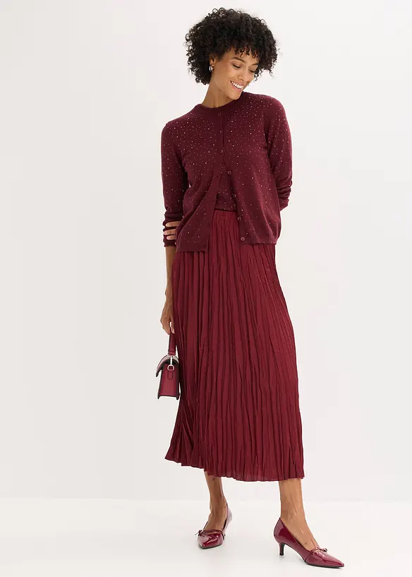 Strickjacke mit Glitzersteinchen, bonprix