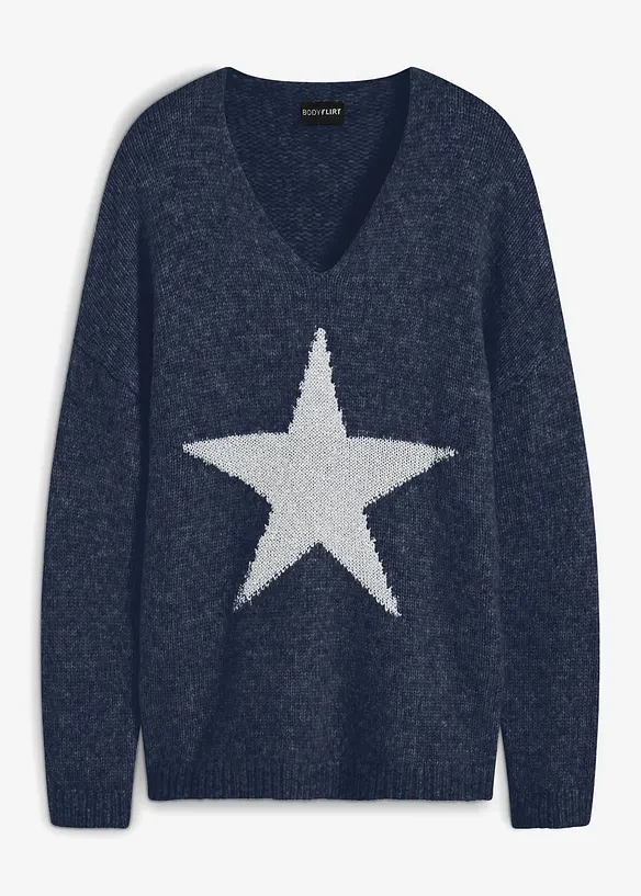 Pull motif &eacute;toile, bonprix