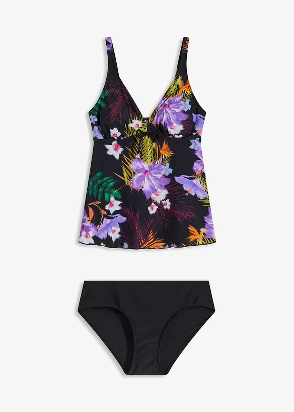 Tankini &agrave; col V (ens. 2 pces), bonprix