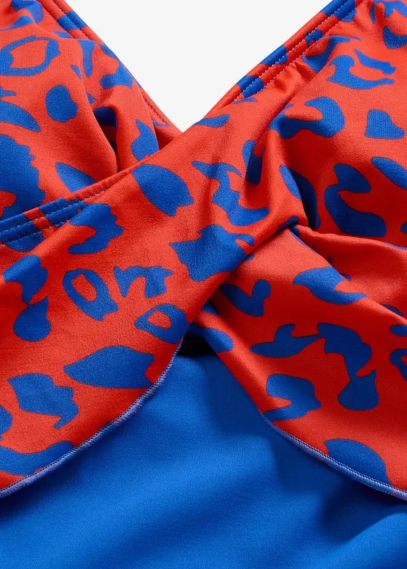 Badeanzug mit Wickeloptik, bonprix