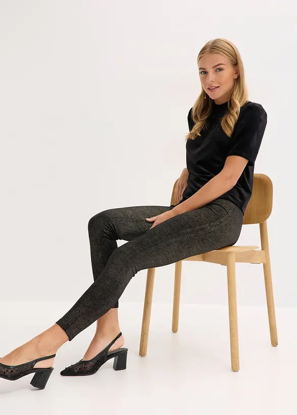 Legging scintillant en velours, bonprix