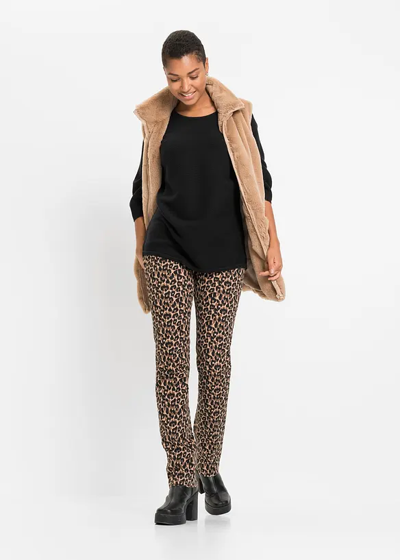 Oversize Ripp-Pullover aus Viskose-Mix, bonprix