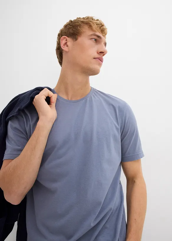 T-Shirt aus reiner Baumwolle (2er Pack), bonprix