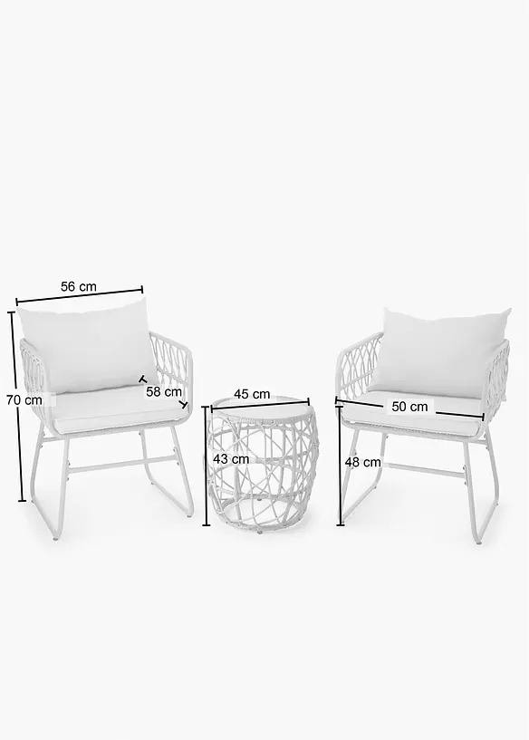 Gartenm&ouml;bel Set (3-tlg. Set), bonprix