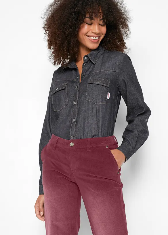 Stretch-Cordhose, Wide, bonprix