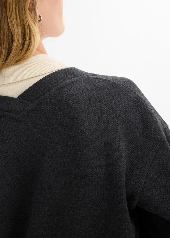 Gilet long en sweat doux, bonprix