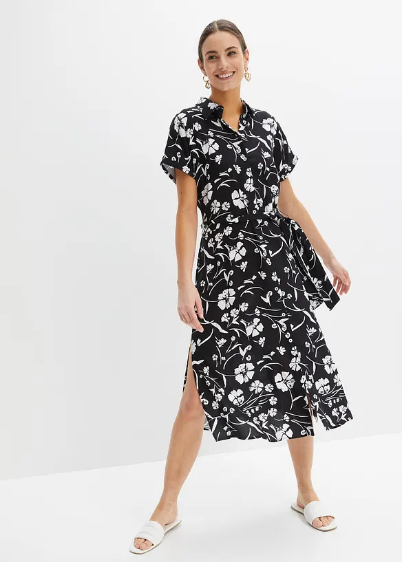 Blusenkleid aus reiner Viskose, bonprix