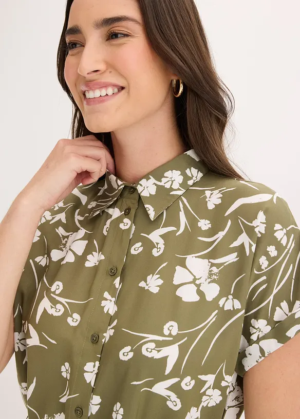 Robe-chemise imprim&eacute;e, bonprix