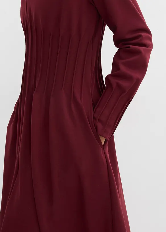 Bequemes Kleid mit Zierfalten aus Viskose-Mix, bonprix