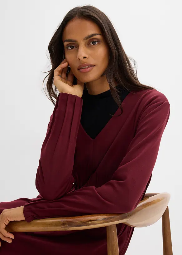 Bequemes Kleid mit Zierfalten aus Viskose-Mix, bonprix