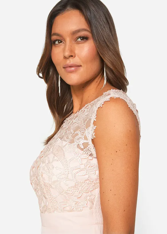 Robe longue avec dentelle, bonprix