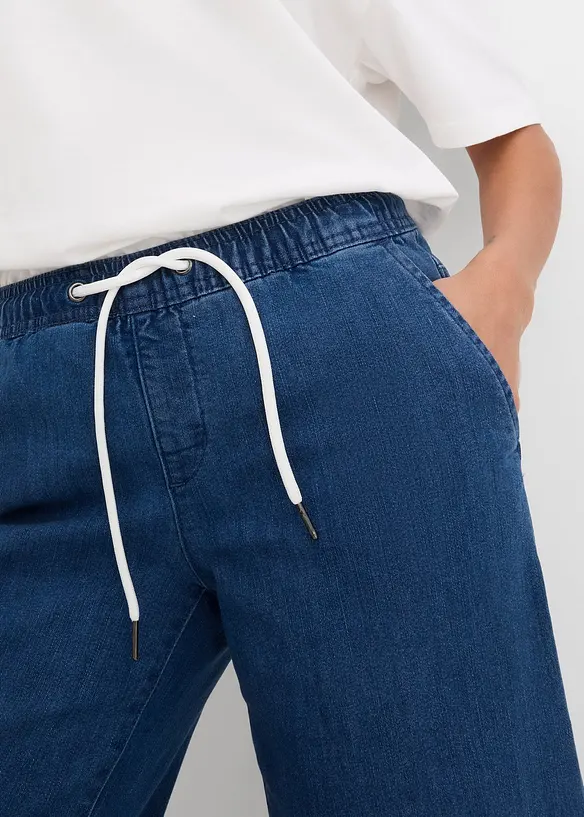 Wide Leg Jeans Mid Waist, Stretch, bonprix