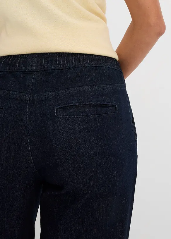 Wide Leg Jeans Mid Waist, Stretch, bonprix