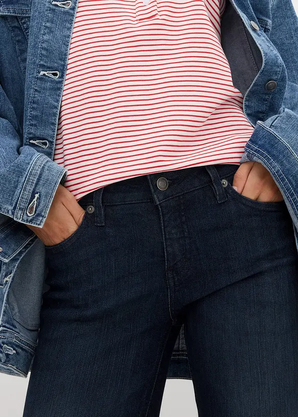 Jean bootcut taille mi-haute, extensible, bonprix